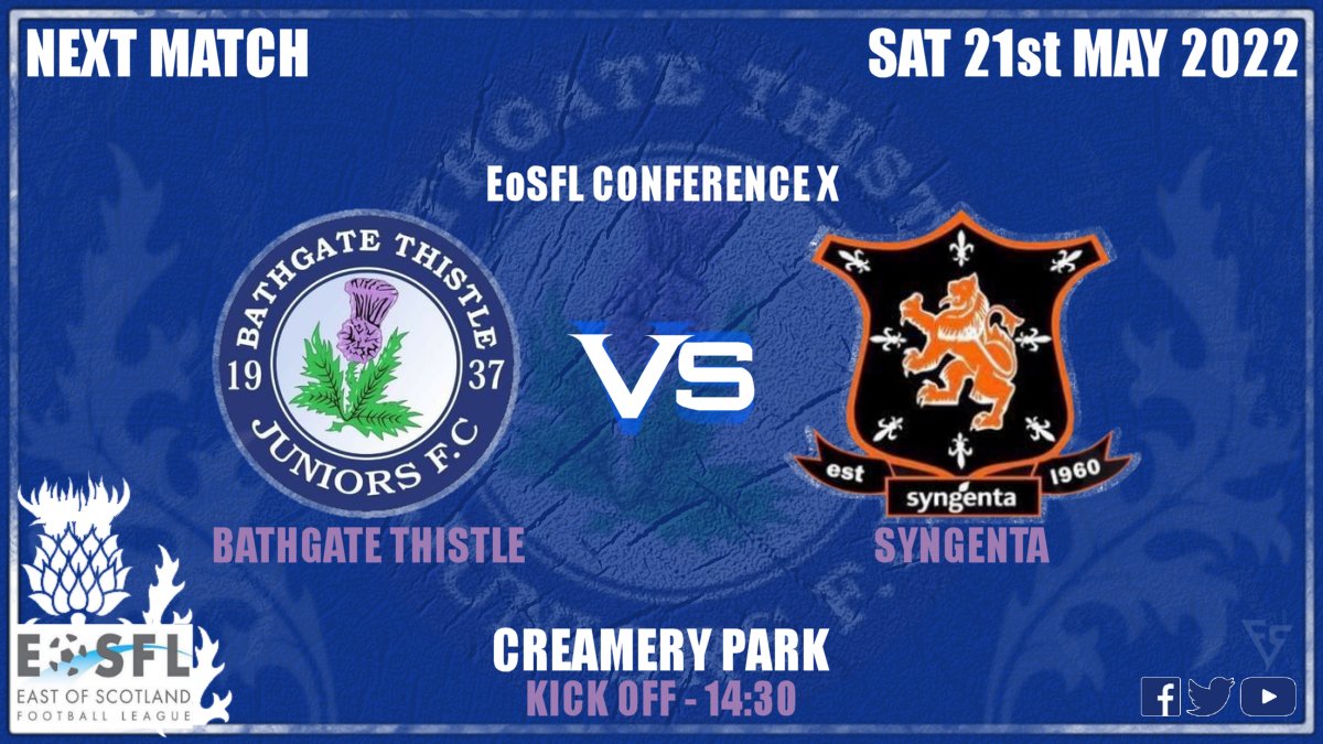 FOOTYSTUDIO's tweet photo. This Saturday!⚽️
A huge match for the @EastScotlandFA Conference X League title as @SSyngenta travel to face a rejuvinated @bathgatethistle at Creamery park.

#groundhopping #scottishfootball #supportlocal https://t.co/SUVzgGM0sY