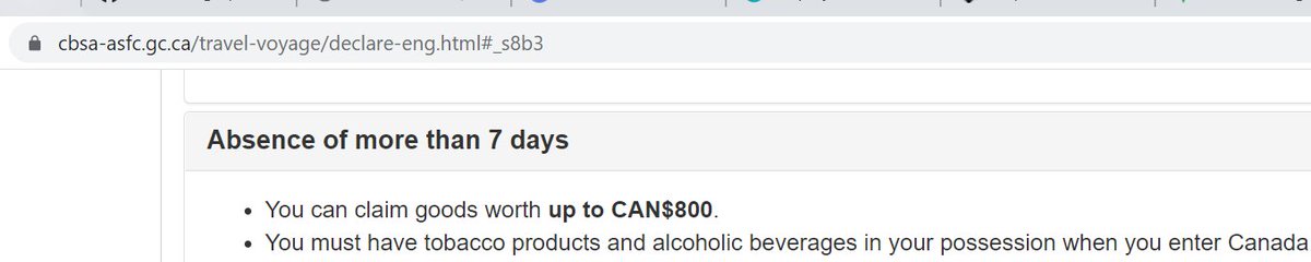 Canada forces everyone returning from overseas to bring some good stuff back.