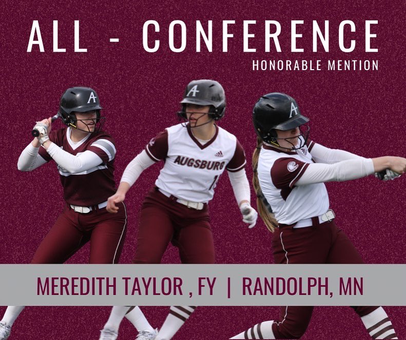 AugsburgSB's tweet photo. 🚨 BREAKING! 🚨

We had 3 members of the squad recognized with All-Conference honors today! Olivia O’Connor and Meredith Taylor were named to the Honorable Mention team and Saryn Sherrell was named to the All-Sportsmanship team. Congrats! #AuggiePride https://t.co/OSfGc01VDK