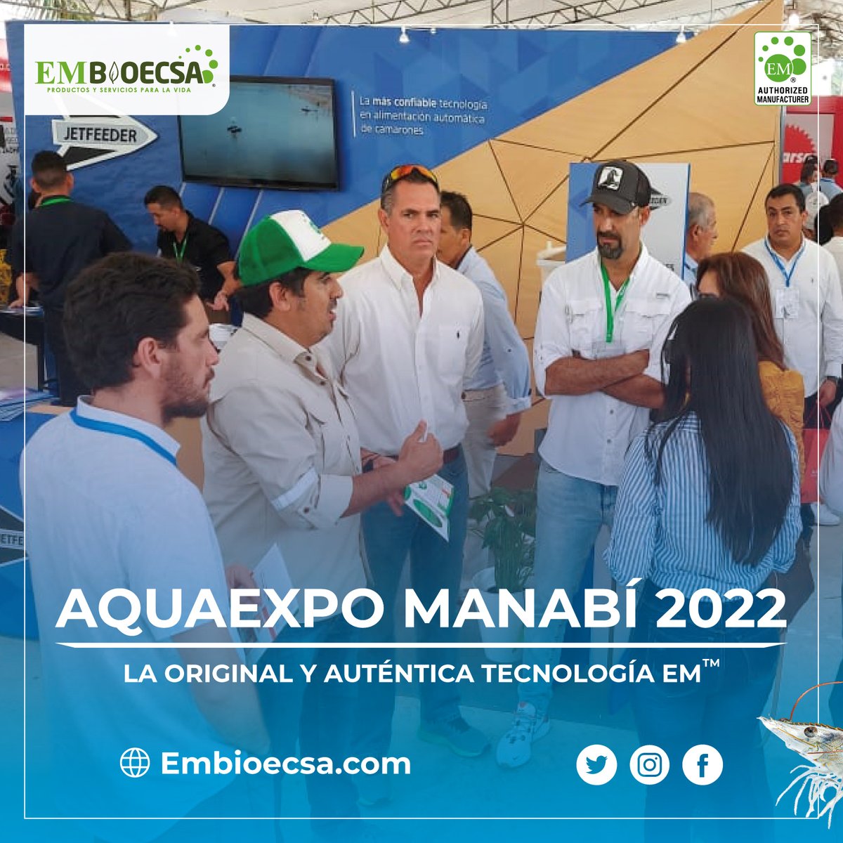 embioecsa's tweet photo. 😁 Estamos contentos de compartir imágenes de nuestra visita al AQUAEXPO Manabí 2022, donde ya identifican la original Tecnología EM™ del Dr. Teruo Higa. ✅

¡Haz tu pedido hoy, contáctanos!
📲 0991229229 / 0981226797
📩 info@embioecsa.com
https://t.co/1FS4BeMYPO https://t.co/0I178B9Dgm