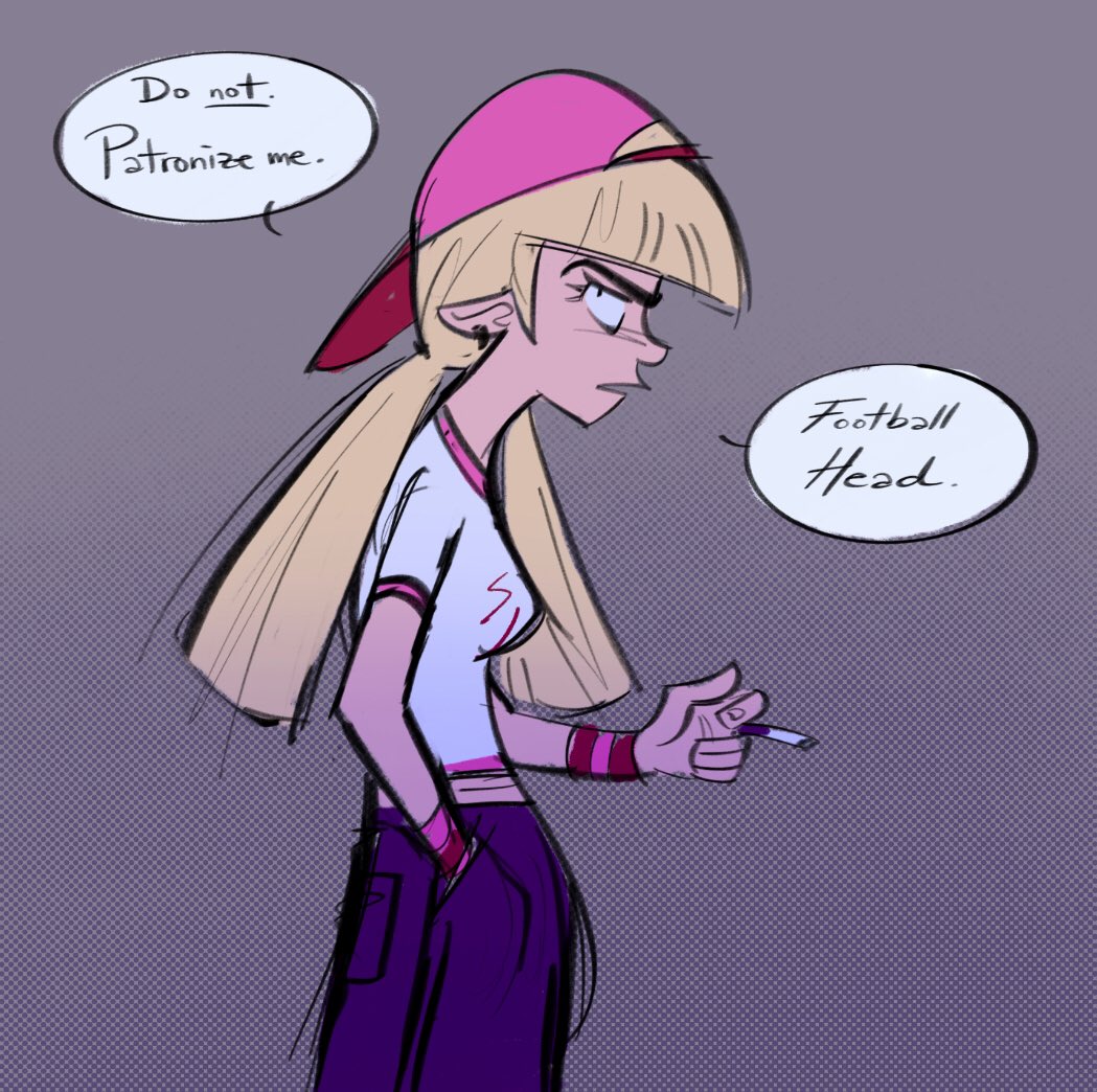 despite them being exes, arnold tries to keep helga from her bad habits. most days helga swoons over the idea of him taking care of her. other days - the days when she's so mad at the world that not even arnold helps - she feels inferior to him and his happy little life. 