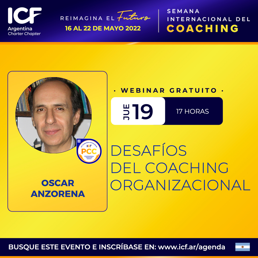 DPOconsulting1's tweet photo. @ICFArgentina “Desafíos del Coaching Organizacional”
Webinar en la Semana Internacional del Coaching - ICF
Jueves 19 de mayo 5 pm (hora argentina)
Inscripción gratuita:
https://t.co/S04dmBaBYK https://t.co/FZfjZ4Ragc