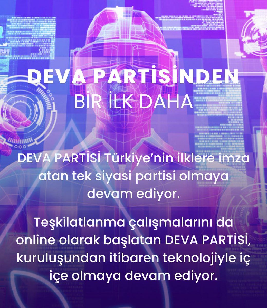 19 Mayıs Atatürk’ü Anma Gençlik ve Spor Bayramı’nda, ülkemizi muasır medeniyetler seviyesinin üstüne çıkarma gayesiyle çalışıyoruz. 🇹🇷

Gelişimin peşinde gençlerin önderliği ile Ali Babacan Metaverse’de dünyanın ilk dijital mitingini gerçekleştirecek.👇

devaverse.io