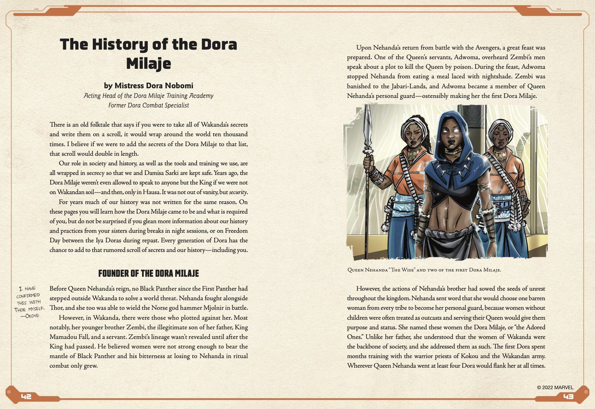 theblackpanther's tweet photo. What do you know about the Dora Milaje? 

Step inside the world of #BlackPanther and pick up 'Protectors of Wakanda: A History and Training Manual for the Dora Milaje' this September: https://t.co/ryviAc9Jaa https://t.co/qtx33fLZZ6