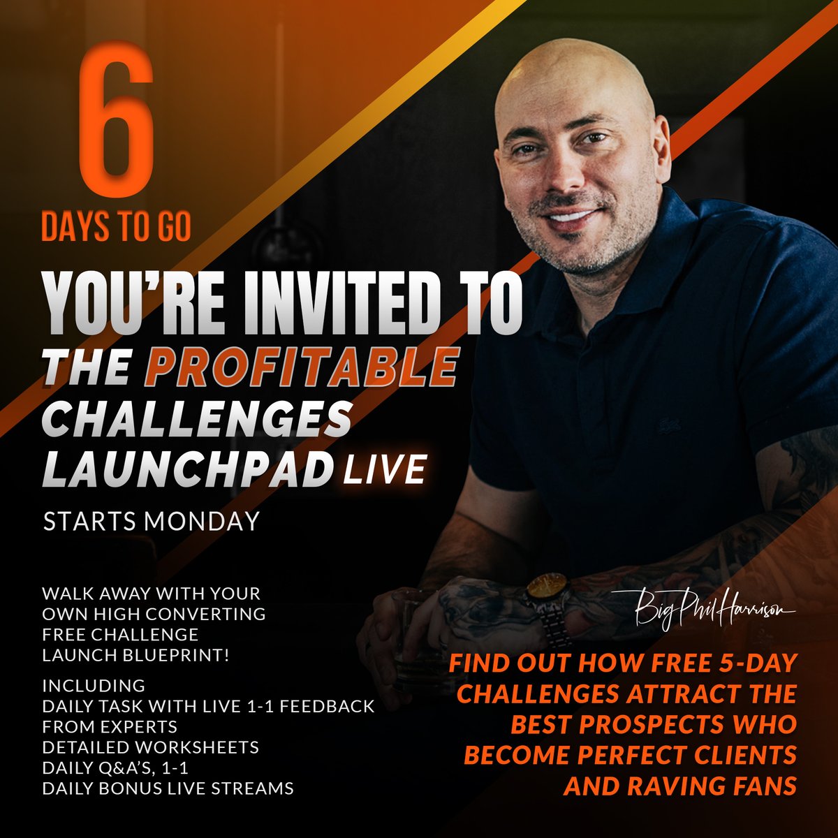 🔗 
 profitablechallenges.com/freechallenge-… 
Find out how free 5-day Challenges attract the best prospects who become PERFECT CLIENTS &amp; RAVING FANS 🤩 without 🚫 complicated tech 🚫 big teams 🚫 huge costs 
#digitalmarketingexpert #onlinecoach #onlinecourses #fitnesscoach #mindsetcoach