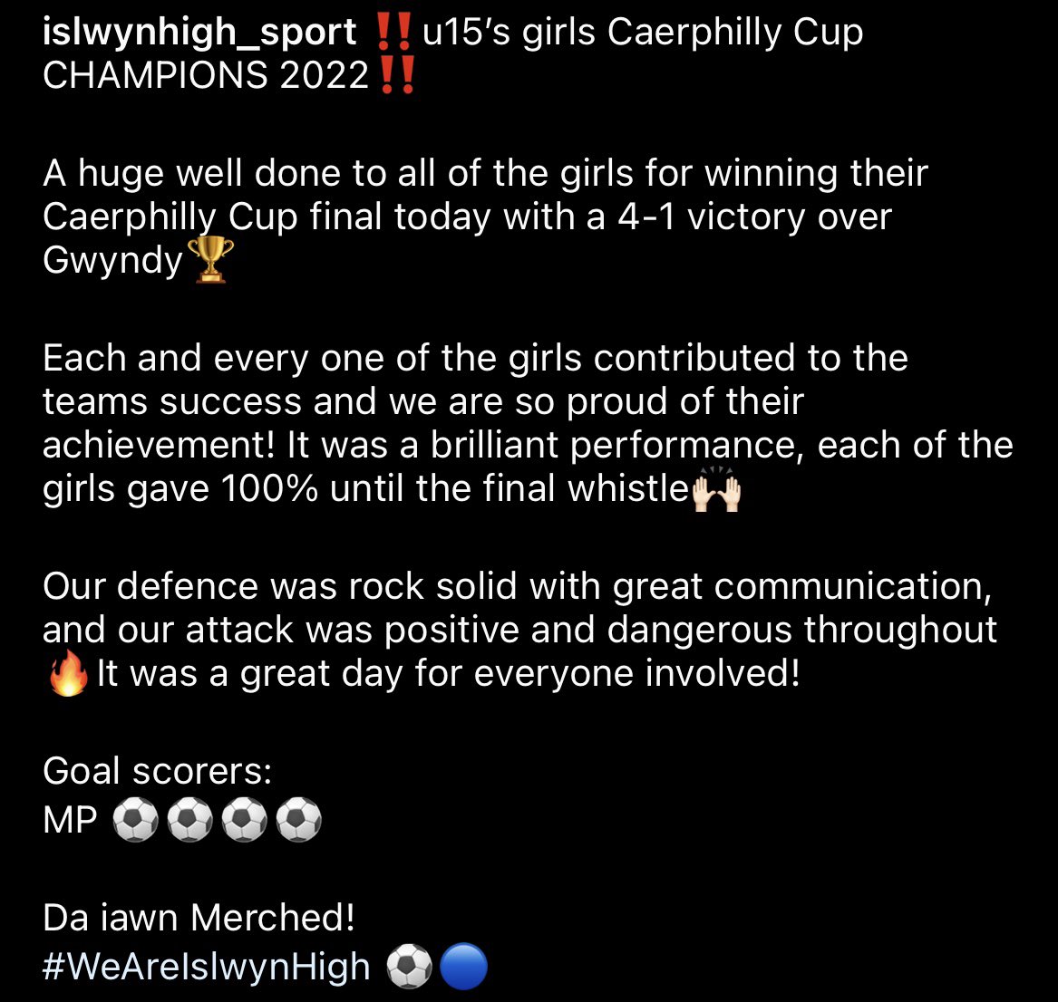 IslwynHighSport's tweet image. U15’s girls Caerphilly Cup Champions 2022🏆 @IslwynHigh