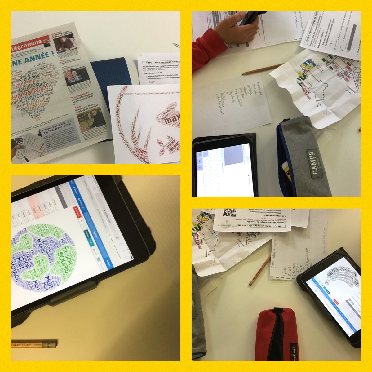 CDIKerfontaine's tweet photo. Hier et aujourd’hui au CDI : accueil de CM2 du secteur. Réalisation d’un nuage de mots-clés sur un livre du prix des Incorruptibles @LesIncos puis sur les premières impressions ( positives) sur le collège #collegekerfontaine #liaisoncycle3 #nuagedemotscles #prixdesincos https://t.co/ppekryFas6