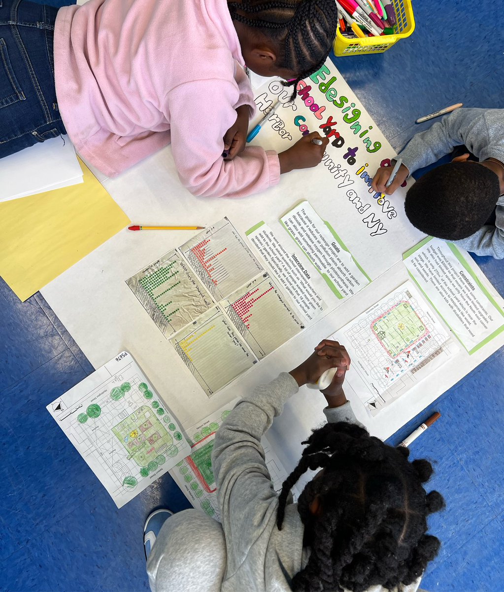 HarborSchoolBK's tweet photo. We are so excited to showcase our harbor projects tomorrow and on May 25! Come check out our redesigns of our schoolyard that fight climate change and improve the water quality in NY harbor! #teamwork #projectbasedlearnjng #placebasedlearning #designthinking #transdisciplinary https://t.co/1q8mjIUZZZ
