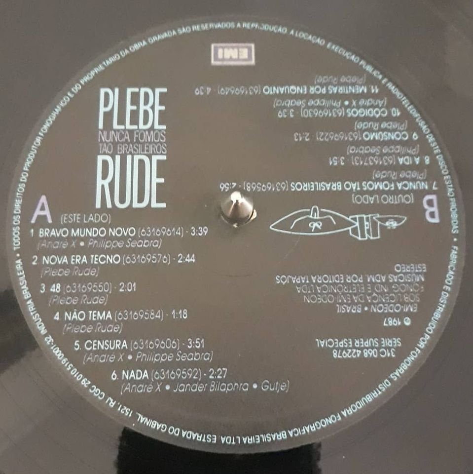 RogerioRocker's tweet photo. Há 2 anos
Plebe Rude - Nunca Fomos Tão Brasileiros #vinil #emi #emiodeon #fonobrás #superexpecial #tambémemcassete #vinyl #vinylpost #vinylcollection #vinylcollector #discoécultura #lps #longplays #discocollection #turnetable #tocadiscos #gradiente #d35 #gs11 #museudovinil https://t.co/nww4b5MYi0