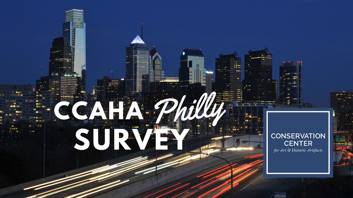 CCAHAconserve's tweet photo. #Philly area survey participants wanted! Complete the survey by May 20 and receive a discount for an upcoming #CCAHA #preservation workshop or online course. Take the survey: https://t.co/ZKLDaqhMnQ. https://t.co/36t5ijpbqs
