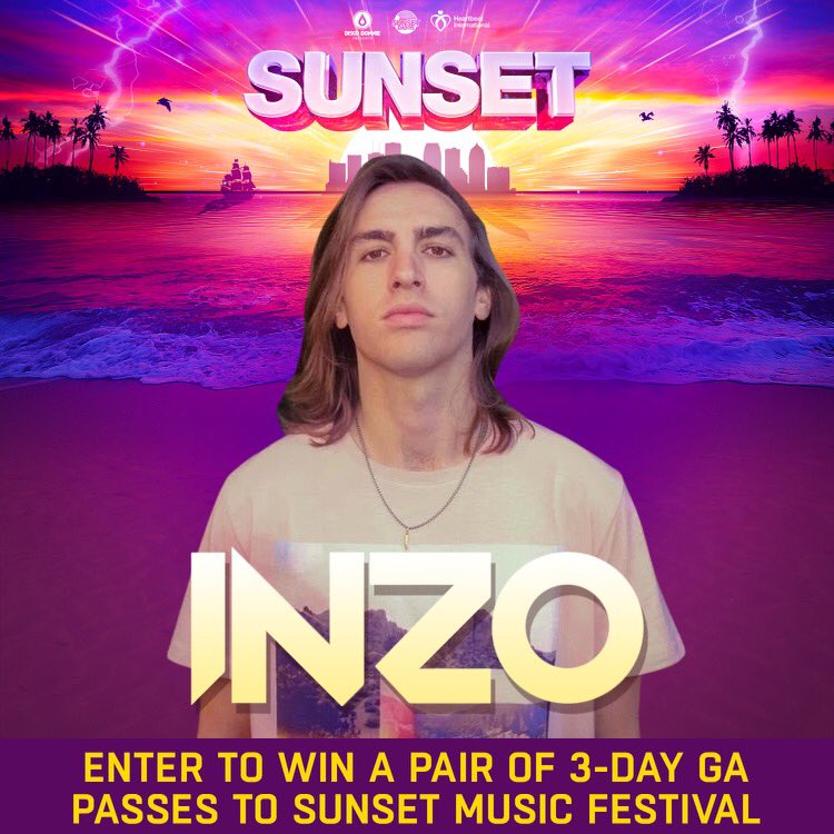 Inzo_Music's tweet photo. AHH I’m so excited to return to @SMFTampa next weekend! Soo excited in-fact that I’m giving away a PAIR of 3day GA passes 🤗 Follow me, retweet this, then reply by tagging ur partner in crime to enter

See you at 8pm on the Eclipse stage 🌙💜 https://t.co/10W7hVJjhy