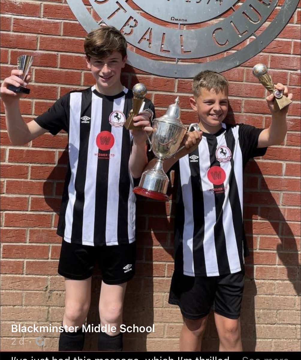 Another fantastic footballing weekend for Shay and William <a href="/BadseyRangersFC/">Badsey Rangers FC</a> won their cup final in the Stourport and District league! Shay scored the winning goal and was awarded man of the match! #activelifestyles #celebratingexcellence #communitysport