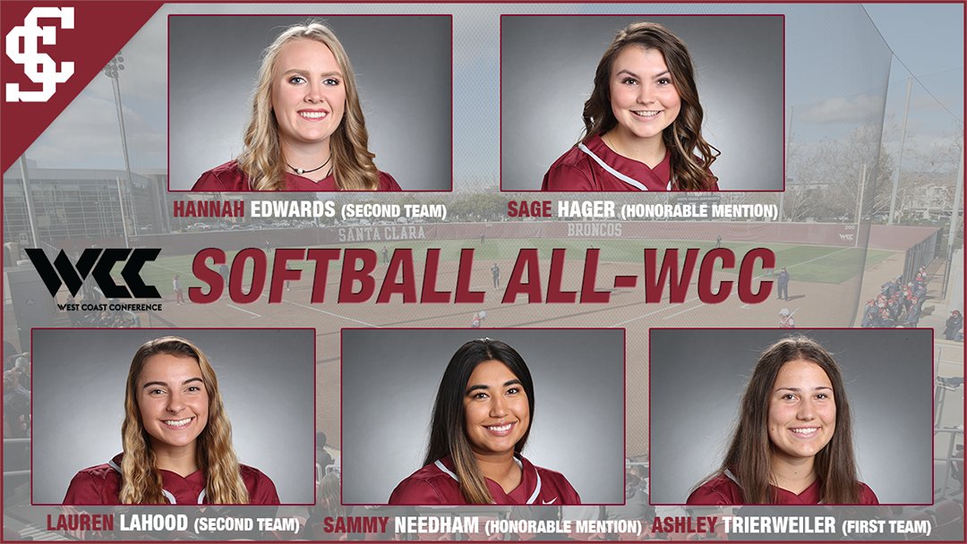 SCUSoftball's tweet photo. π π π π π
Congratulations on being named All-WCC!
β‘οΈ https://t.co/z7P4aceFqN
#CompeteInTheArena #SCUBroncos #StampedeTogether https://t.co/j76OUy5bd6