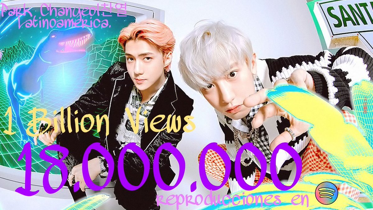 PCYLatam's tweet photo. [INFO]{220517} https:https://t.co/nhEw0QeMzZ
'1 Billion Views' de #EXO_SC #SEHUN &amp; #CHANYEOL ha superado los 18M de reproducciónes en Spotify!!! 👏🏻🎉

Felicidades a nuestros príncipes !!🐥🍒 https://t.co/MaG0x6xH2u