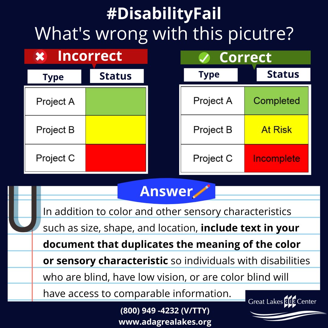 adagreatlakes's tweet photo. Are your documents accessible? There are some simple steps you can take to ensure your content is accessible.
#a11y #AccessibleDocuments #DisabilityFail https://t.co/AxJzCZGump