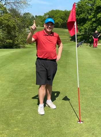 CongletonGolf's tweet photo. What could better than glorious sunshine, a golf course in great condition, and that one tee shot that hits the green and disappears into the hole.   Congratulations Poddy on your Hole in One on Saturday afternoon at the 138 yard 6th.. #holeinone #congletongolfclub #gloriousgolf https://t.co/ebDBLO8tqS
