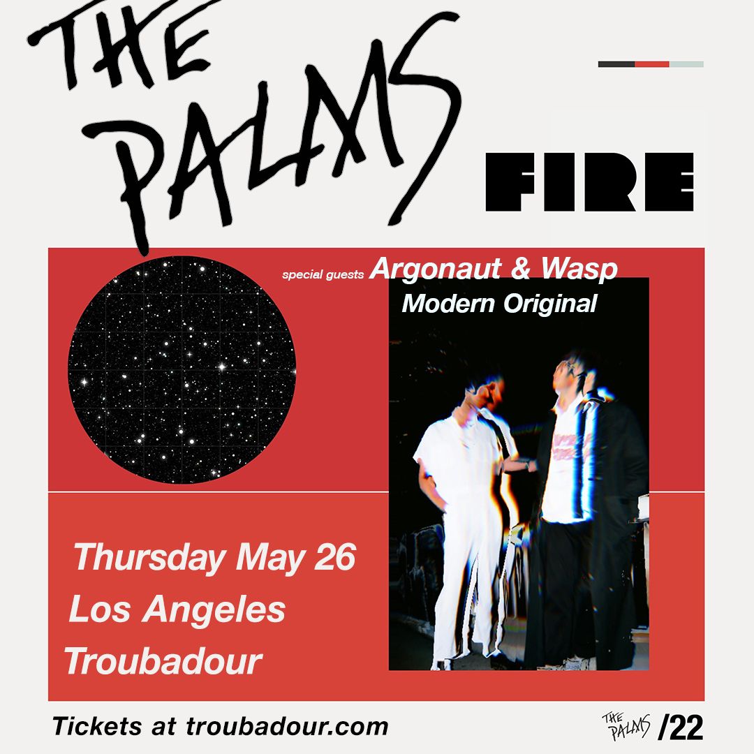 theTroubadour's tweet photo. JUST ANNOUNCED: @m0dern0riginal will be supporting @thepalmsmusic alongside @argonaut_wasp on Thursday, May 26th! You can grab your tickets now!

🎟️: (https://t.co/3kCZZRRLy8) https://t.co/7QbZGExDvy