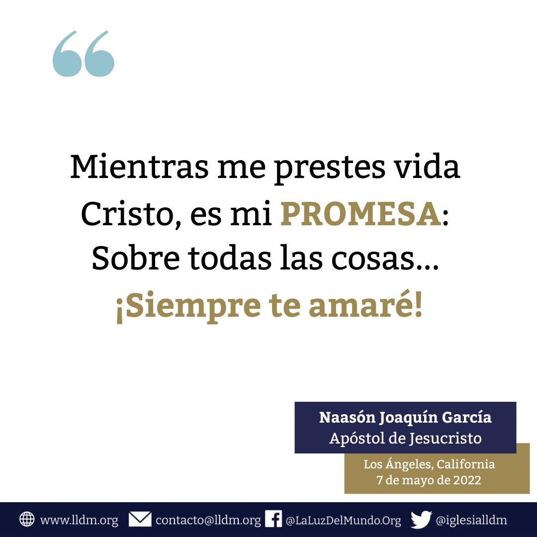 iglesialldm's tweet photo. Mensaje del Apóstol de Jesucristo #NaasónJoaquínGarcía en el marco de su #53aniversariodevida 
#SiempreUnidos | #ElAmorNosUne https://t.co/0KySqiBDmP
