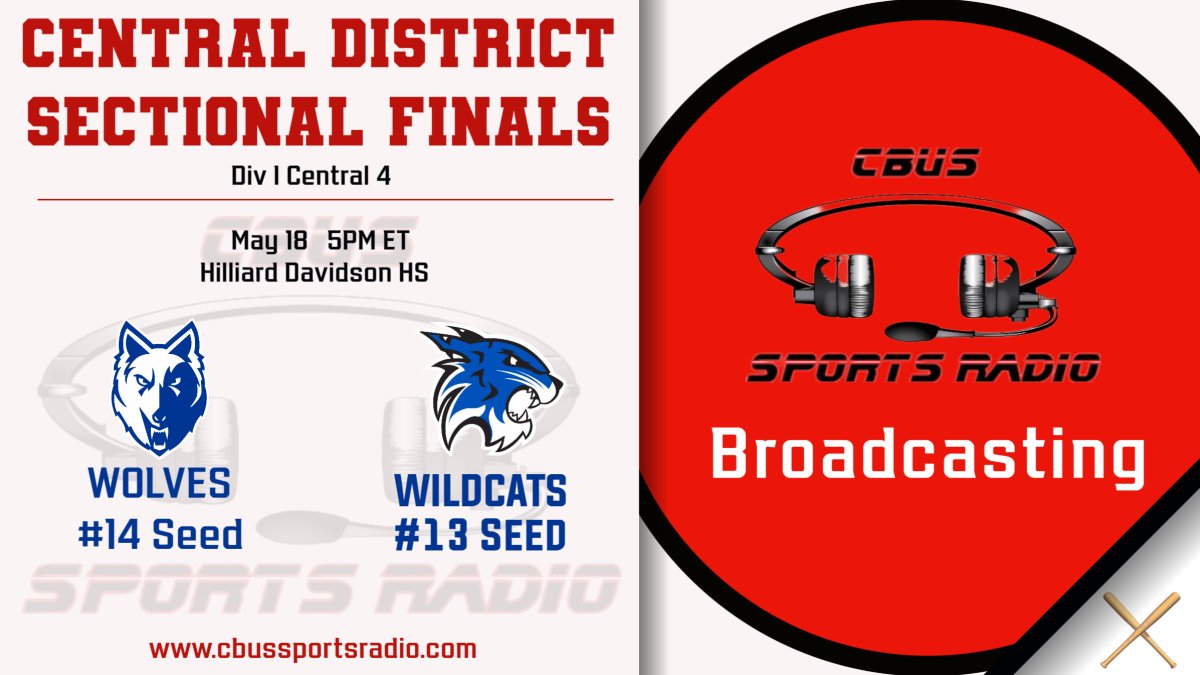 Cbussportsradio's tweet photo. DIV I Central 4 Sectional Finals Baseball 
Wednesday on CBUS Sports Radio
       https://t.co/vBRys5sYbH 

@Kwolvesbaseball @KBC_baseball_
@WKHSWolves @hdvBaseball  
@hd_athletics @ThisWeekSports
@ThisWeekRich @ThisWeekFrank @OHCDBCA https://t.co/HMvXBVWz38