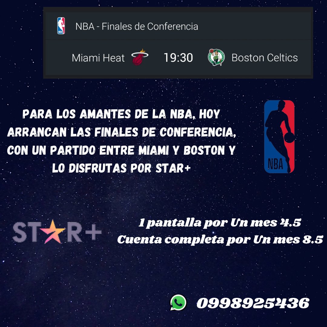 ServicioStre1's tweet photo. Una noche muy emocionantes para los amantes de los deportes, tenemos Copa Libertadores, Sudamericana y NBA🔄🤯
Comunícate con nosotros por internos para que no te pierdas estos grandes encuentros o por nuestro número (+593) 0998925435
#copalibertadores #copasudamericana #nba https://t.co/cmwbtzP1SZ