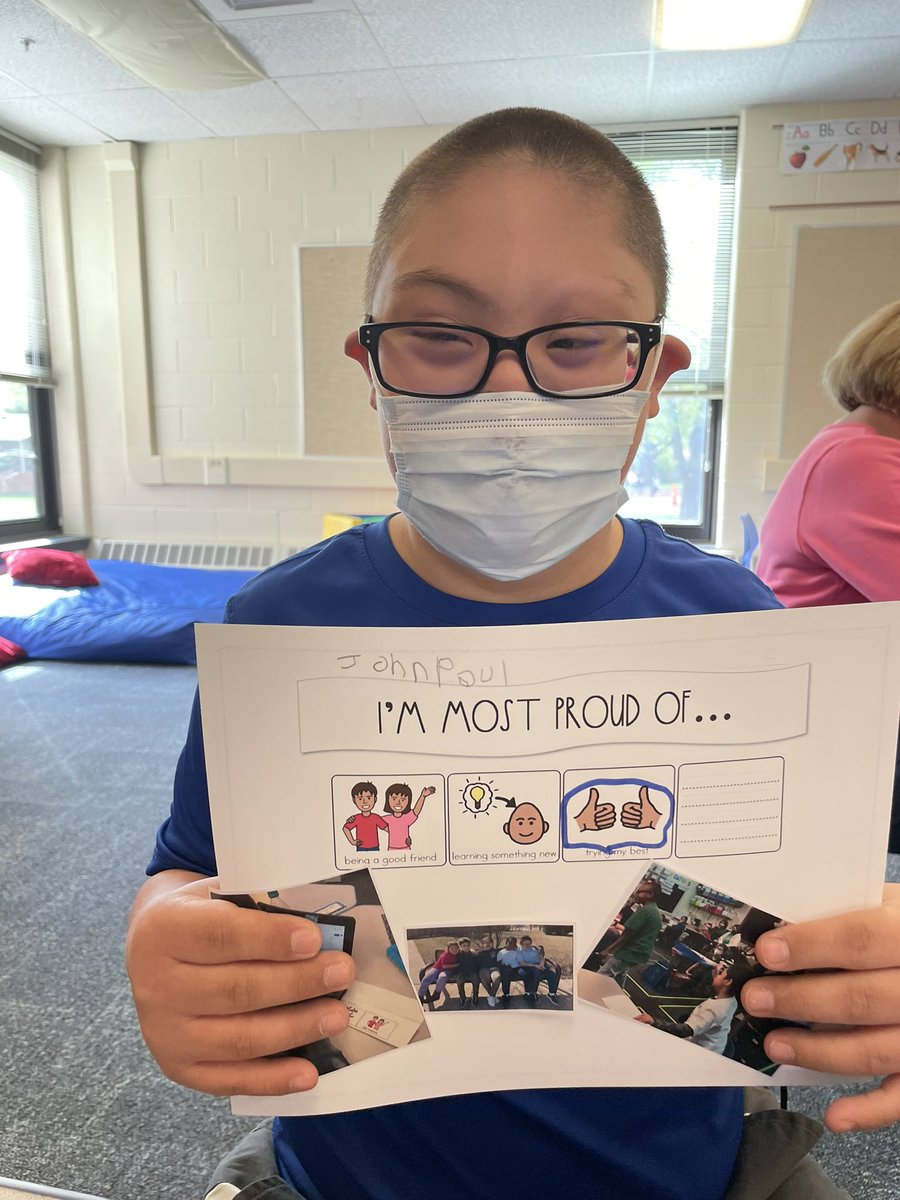 teach_withMrsV's tweet photo. Such a great celebration reflection activity from @ms_bullington for our last social group of the school year! Ss reflected on what they are most proud of from this school year. Hard to believe we only have 6 days of school left! 🥳 #Room109Rocks https://t.co/JwZFhAJMat