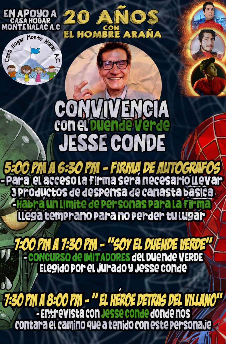 AutocinemaC's tweet photo. ‼️El universo arácnido esta de regreso; celebramos 20 años con el Hombre Araña 🕷🕸

Disfruta de #SpiderMan (2002) este Domingo 22 en #AutocinemaCoyote , tendremos firma de autógrafos con #JesseConde y muchas sorpresas más🤩🍿

Corre por tus boletos aquí👉🏻https://t.co/b7F6UJlWAq https://t.co/W87liuDoJo