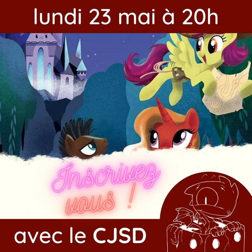 Kfeedesjeux's tweet photo. Il reste quelques places si vous souhaitez découvrir le jeu de rôle Tails of Equestria la semaine prochaine !

Inscrivez-vous vite sur notre site internet 😉

#jdr #grenoble #cjsd #kfeedesjeux #cafejeux #cafeludique #barajeux https://t.co/fleMcFIquR