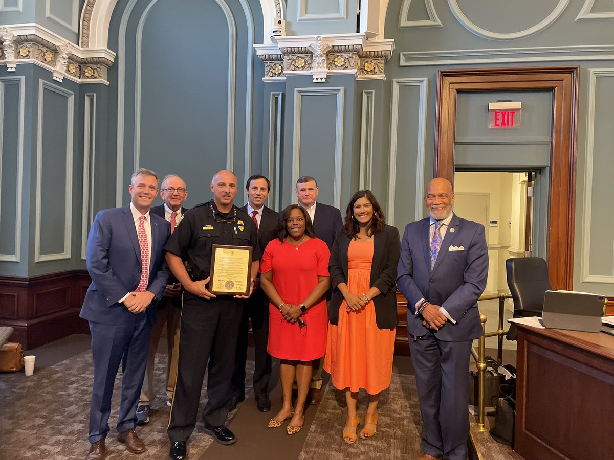 CityofColumbia's tweet photo. Today @colamayor &amp; City Council presents @ColumbiaPDSC with a proclamation to recognize ’National Police Week’ 👮‍♂️ a time dedicated to the brave and courageous acts of law enforcement. Thank you for your service to those who protect and serve everyday. 

#WeAreColumbia https://t.co/qKxKhZ4wmW