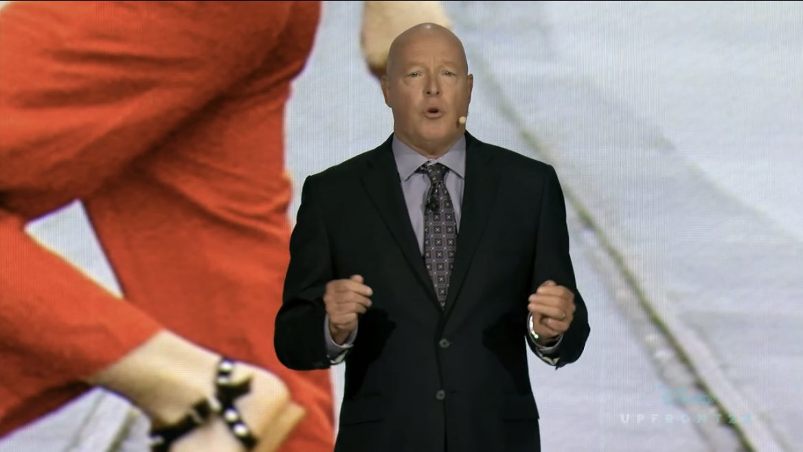 RichLightShed's tweet photo. Disney CEO Bob Chapek pitching to advertisers — “our” content means something to consumers
Highlighting @disneyplus will now offer ads
$DIS
#abcupfront https://t.co/aeKrTtBmTg
