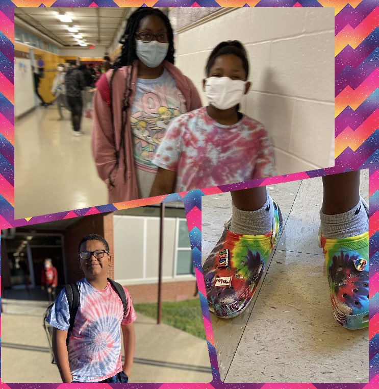 🐝 ACMS Tye Dye Tuesday🐝 preparing to “Tying down 3’s, 4’s &amp; 5’s on the EOG!”<a href="/AnneChesnuttMS/">Anne Chesnutt Middle School</a> <a href="/DavidGreene01/">David Greene</a> <a href="/WhitneyIglesia2/">WhitneyIglesias</a>