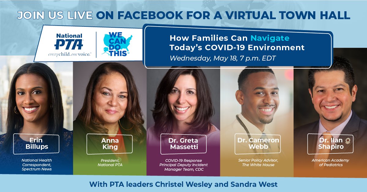 Join us tomorrow @ 7pm! I’m hosting a virtual town hall on childhood COVID vaccines. Hear from @NPTAPresident and experts @dr_shaps with the @AmerAcadPeds, @DrGretaMassetti with the @CDCgov and @DrCameron from the @WhiteHouse Watch here 👉🏾 fb.me/e/n58qVwfa2 #safeatschool