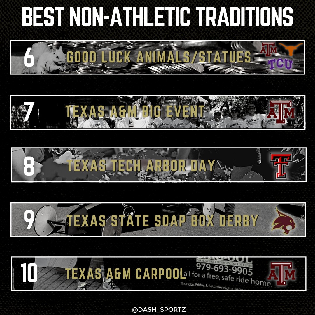 DASH_Sportz's tweet photo. Best College Traditions in Texas: https://t.co/G5Bn1trb4E