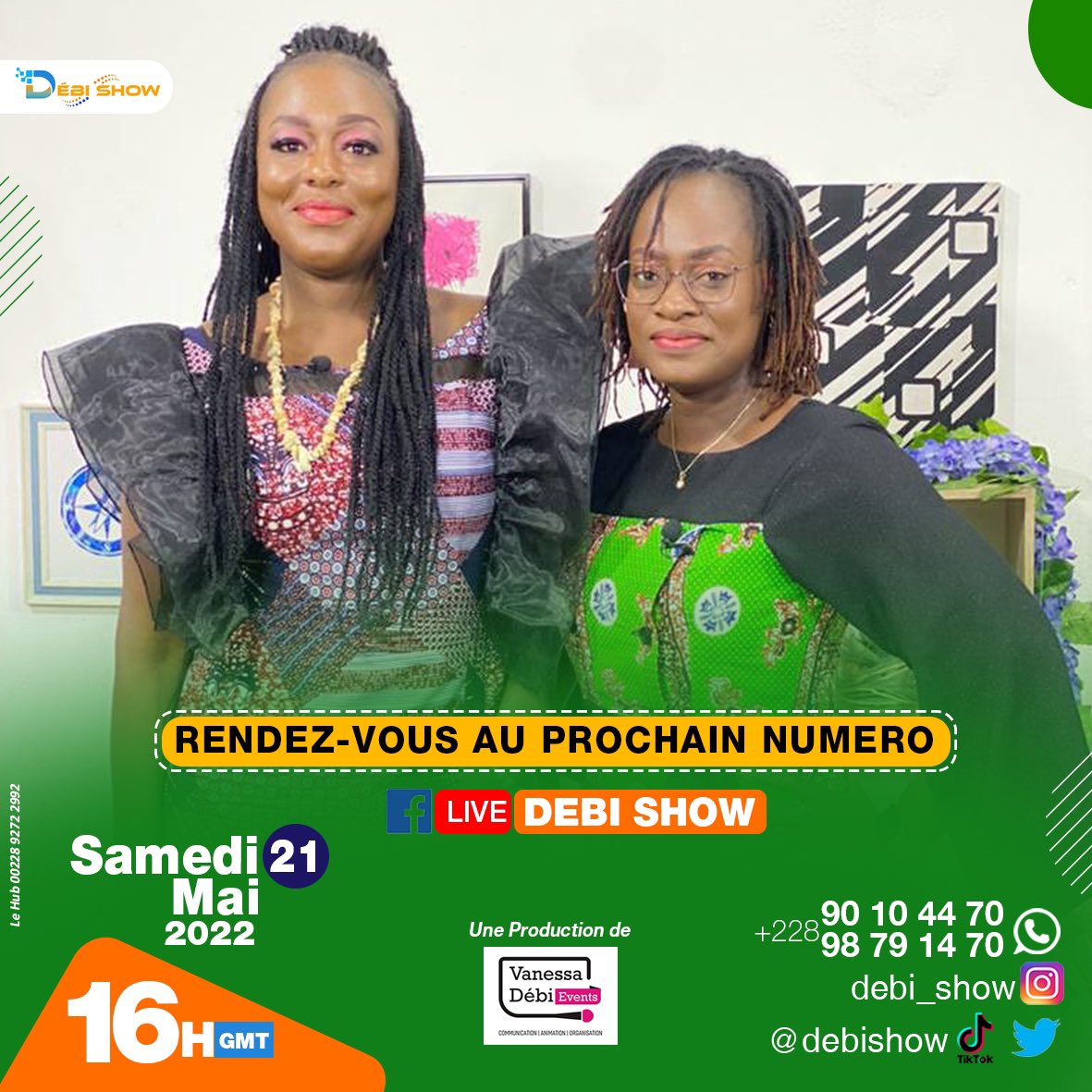 #debishow 👇🏽
facebook.com/ledebishow/
#TgTwittos 
<a href="/EuphYEME/">Euphrasie YEME🇹🇬</a> <a href="/vanessa_debii/">Vanessa_Débi 👸🏼🦋</a>