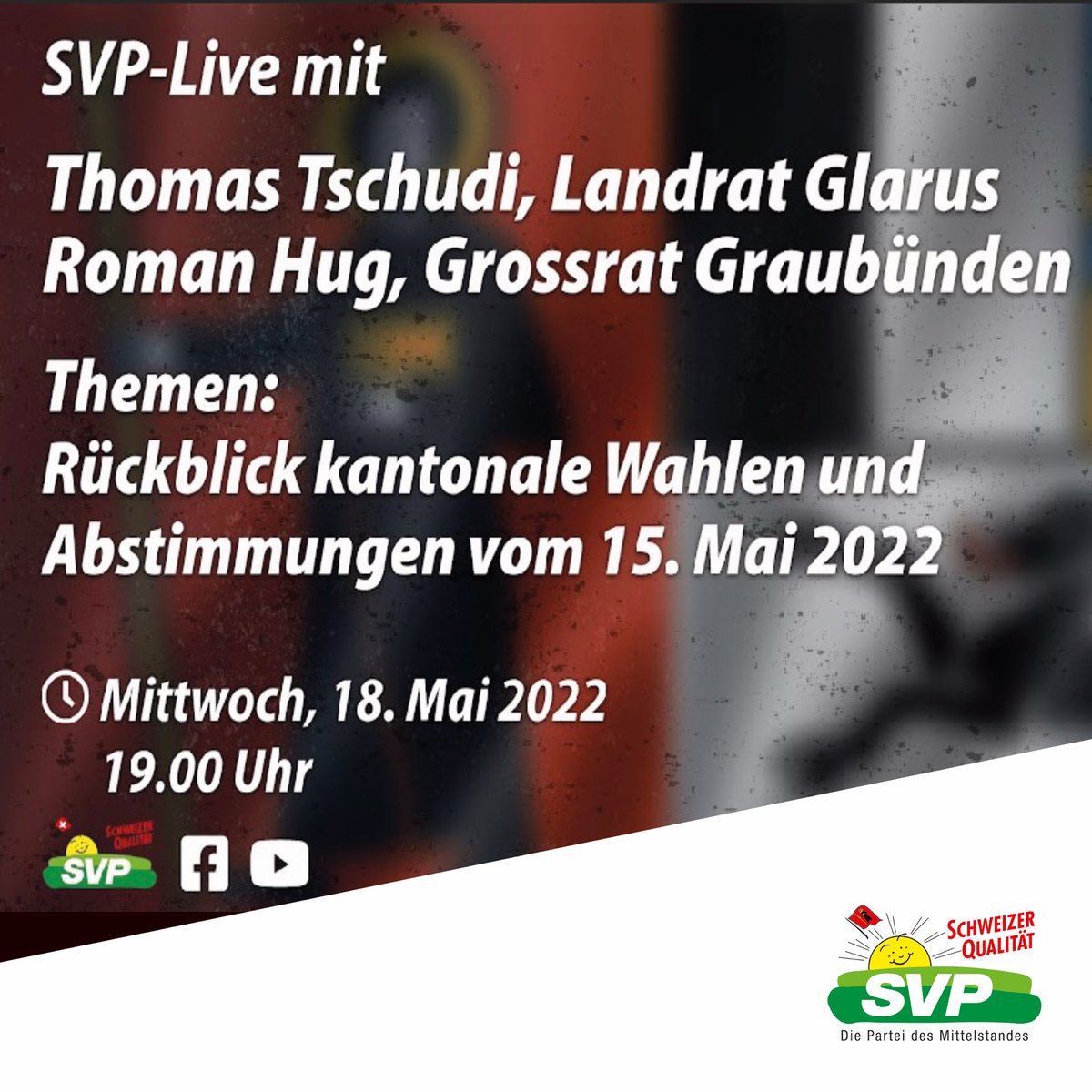 Nicht verpassen Morgen Mittwoch 18. Mai 2022 um 19.00 Uhr  #wahlen2022 #rückblick #abstimmungen