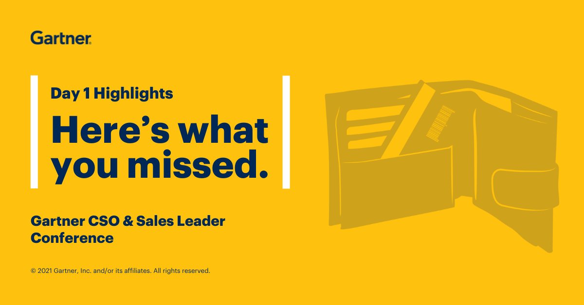 Gartner on Twitter "Highlights from Day 1 of the Gartner CSO & Sales