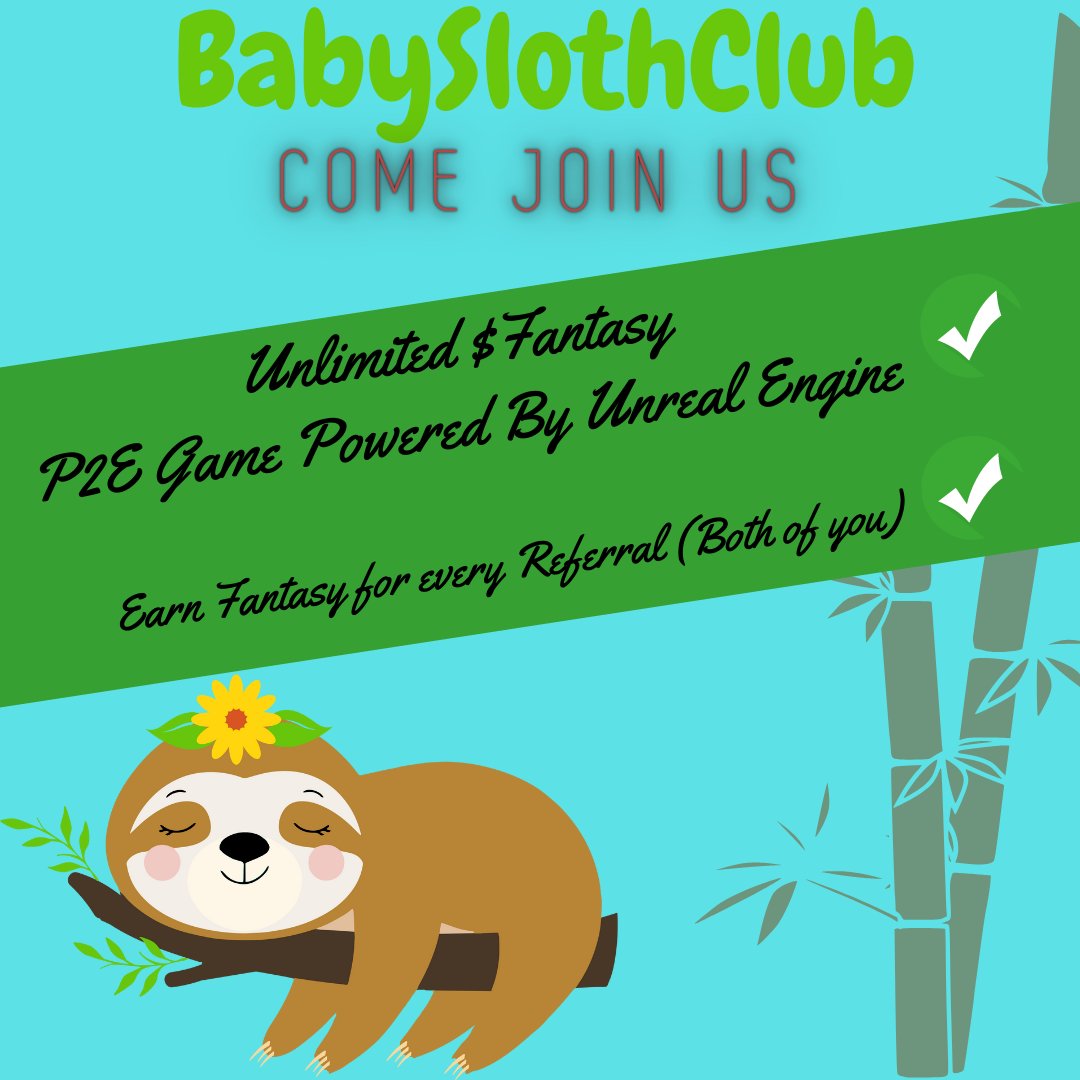babyslothnft's tweet photo. Blessed to be a part of BabySlothClub! Don't miss out on this!
#sloth #babyslothclub #savetheanimals #dogood https://t.co/G7bls5Iu0K
