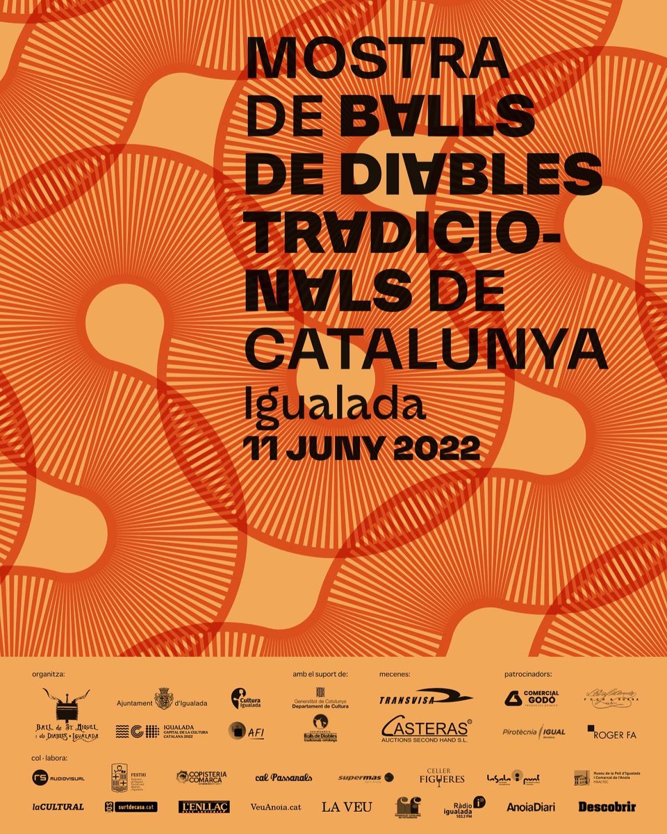 accentua's tweet photo. L’11 de juny #igualada es convertirà amb la capital del foc. 12 balls de diables patrimonials des quals podrem gaudir la seva manera de ser i de fer. 
No t’ho perdis! #mostradiables2022 #somballsdediables #diables https://t.co/MhjGzhv2Th