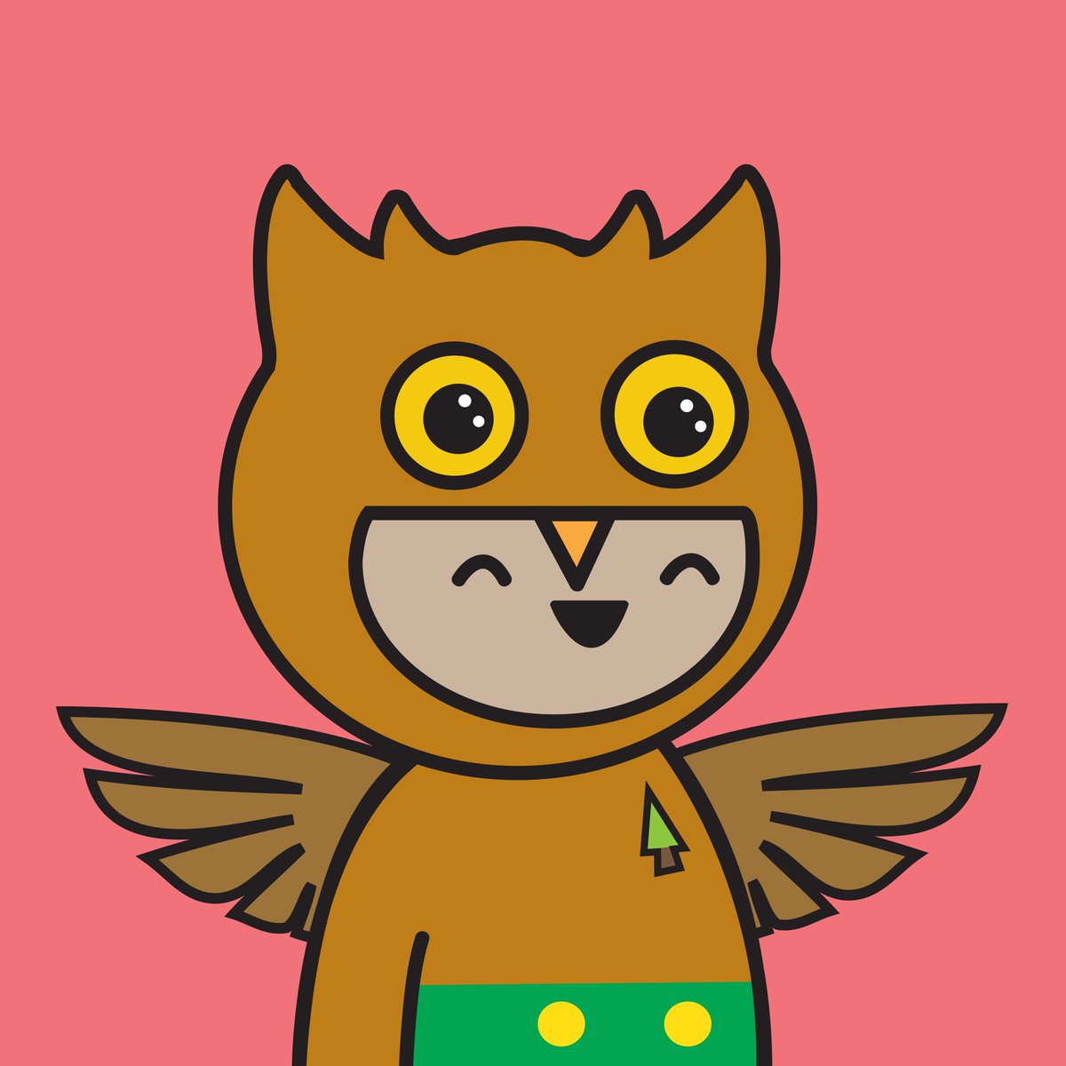 Give a hoot don't pollute #nftcommunity #nft #woodsyowl #psa