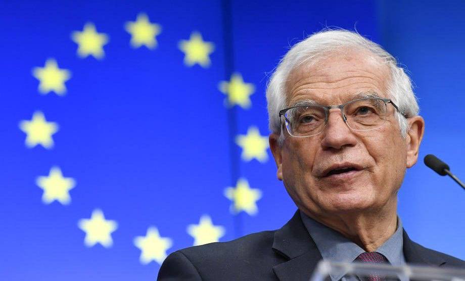ukrainiareality's tweet photo. The head of European diplomacy, Josep Borrell, said that the EU will never recognize a single kilometer of the Ukrainian occupied territories as "Russian" https://t.co/jlBPGOyEwj