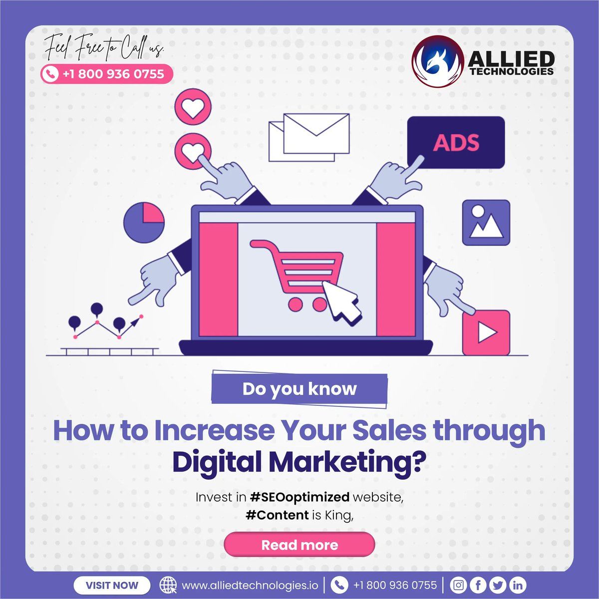 How to Increase Your Sales through Digital Marketing?

Invest in #SEOoptimized website, #Content is King, Read More: buff.ly/3FSBnPc

#alliedtechnologies  #marketingdigital #branding #DigitalTransformation  #SocialSelling #influencermarketing #socialmediamarketing