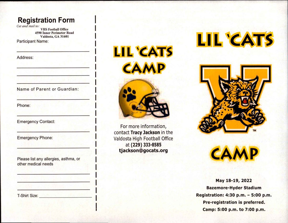 Going to Lil’ Cats Camp tomorrow. Sadly, this is the last Lil’ Cats Camp that I will ever be able to attend. I remember when I was 8, my first Lil’ Cats Camp. <a href="/24VHSFootball/">Valdosta Football</a> @UandU_Recruits @Coach_Zane <a href="/RecruitGeorgia/">Recruit Georgia</a> @ItsaThomasThing <a href="/shelton_felton/">Coach Shelton Felton</a> <a href="/JayRome_87/">Rōnin Rome</a>