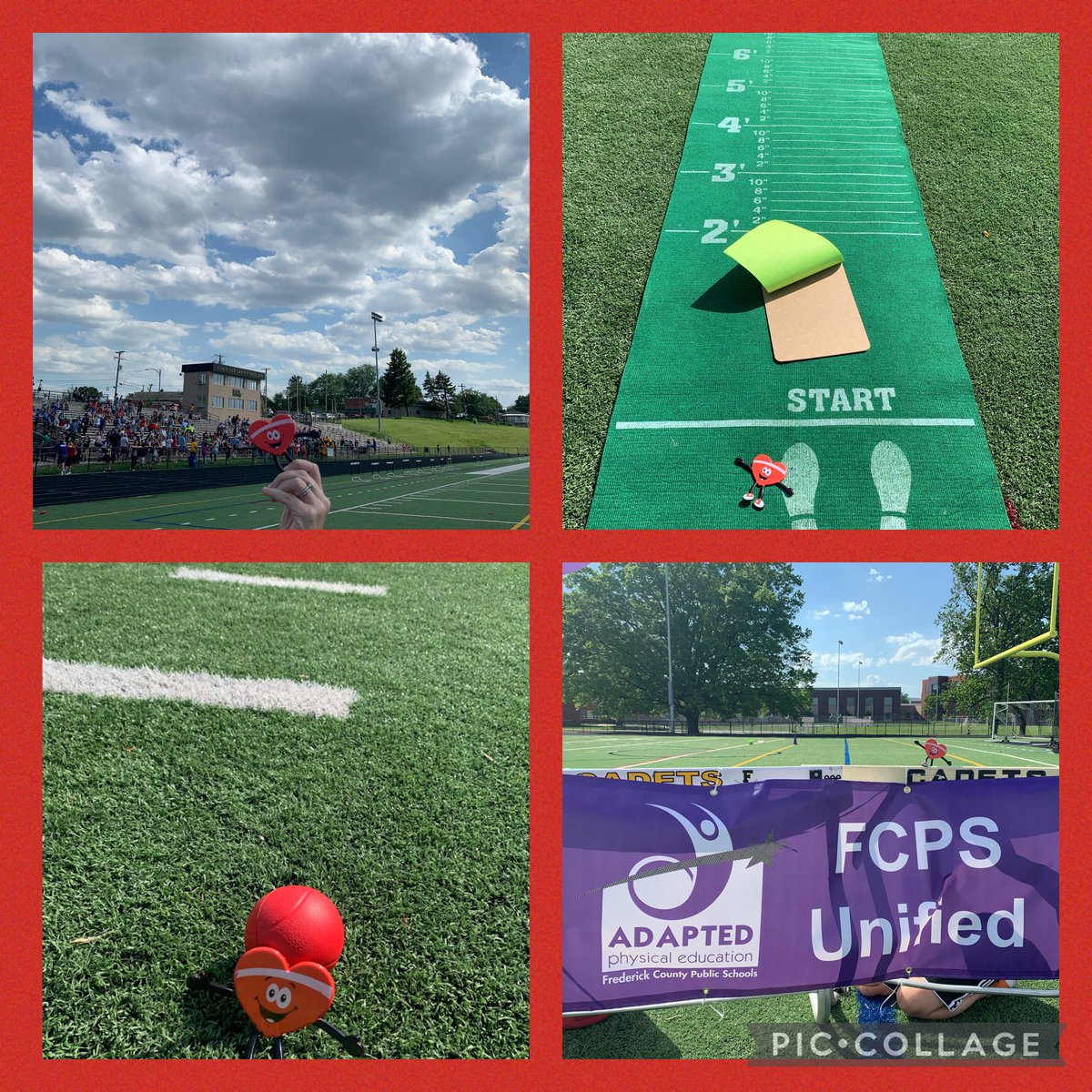 FCPSAdaptedPE's tweet photo. We are ready for the Hugh B Nolan Unified Events &amp; Roger is here to cheer on our athletes! #fcpspe #HughBNolan https://t.co/D8YYBsr8vt