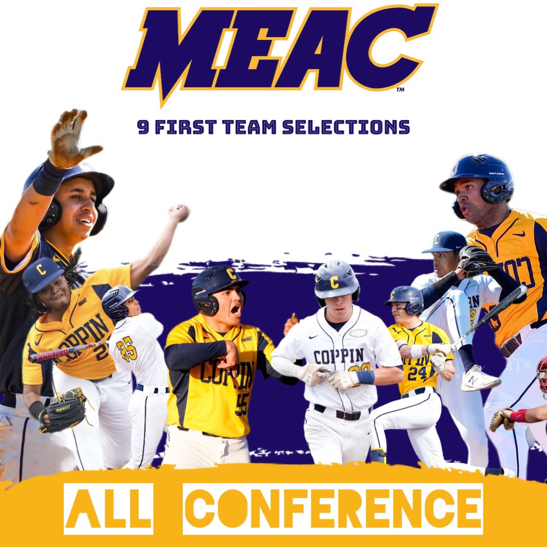 coppin_baseball's tweet photo. A conference leading 9 first team selections, including MEAC Pitcher and Rookie of the Year #TalonsUp 🦅 #HowCanWeSlip https://t.co/XltpUSl1oX