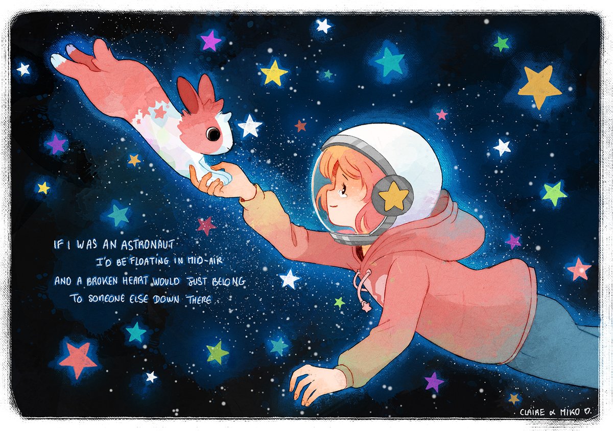 「If i was an astronaut, I'd be floating i」|Claire 🌻🌻🌻のイラスト