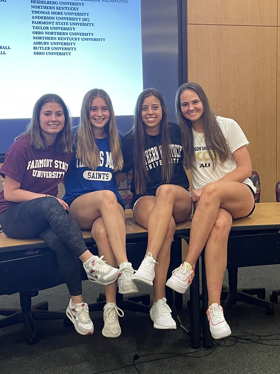 A tremendous day honoring and recognizing these 4 seniors and their commitment to play at the next level.  Great representatives of their families and school on and off the field.  Congratulations ladies!!@TMU_WSoccer <a href="/AUwomens_soccer/">ANDERSON U. WSOC</a> <a href="/NKUNorseWSOC/">NKU Women's Soccer ⚽</a> <a href="/FairmontStWSoc/">Fairmont State Soccer</a>