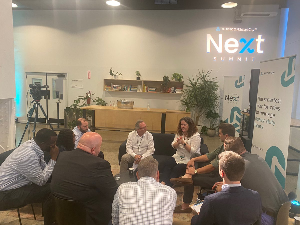Rubicon's tweet photo. Time to switch it up! Wrapping up Day 1 of #NextSummit2022 with some workshops focusing on driving value with data, combatting contamination, and building better routes. #RUBICONSmartCity https://t.co/g9BHTZDAA7