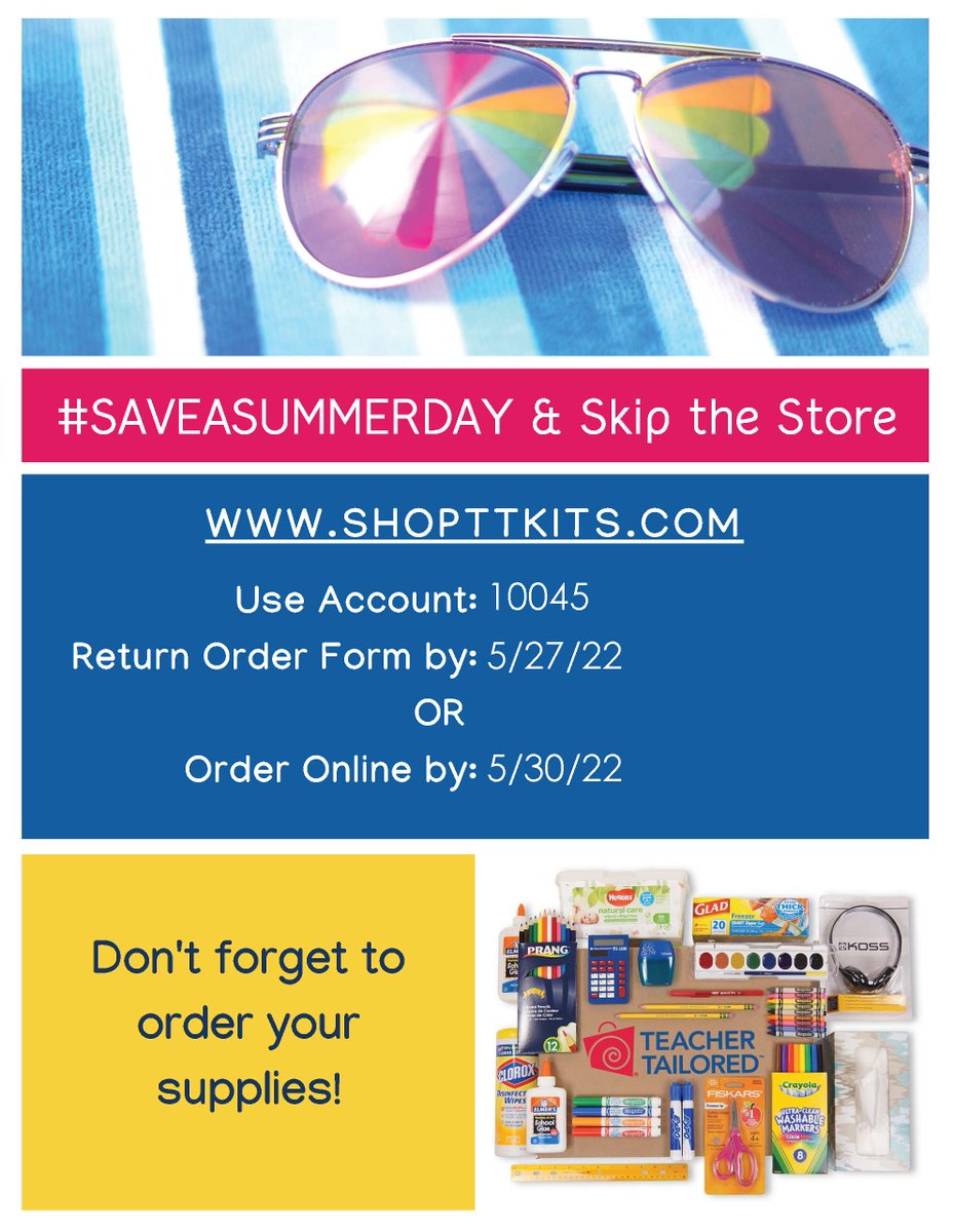 McclellanPta's tweet photo. The McClellan teachers approved their supply lists and made it very SIMPLE and EASY for you to order a supply kit online at https://t.co/KWeSGLe2QL for next year! Use account 10045 to order. They will be handed out at the back to school event in Aug.@McClellan_WJHSD https://t.co/5F3oOoKGwX