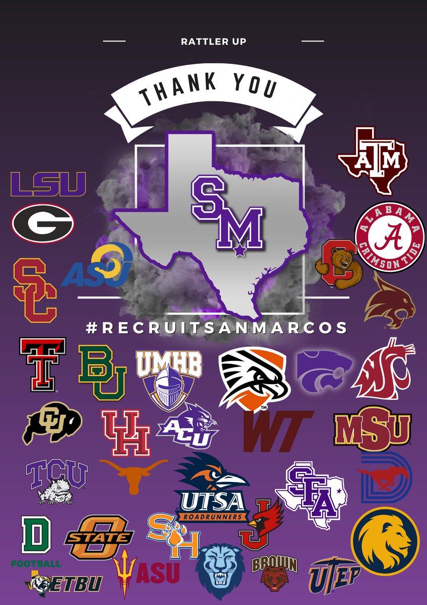 Our Spring Ball season comes to a close this week, with our Spring Game held at Toyota Rattler Stadium, Friday at 6:30pm. 

A Big THANK YOU to all of the colleges that stopped in to watch practice, recruit and offer our student-athletes.  Big things happening in San Marvelous!