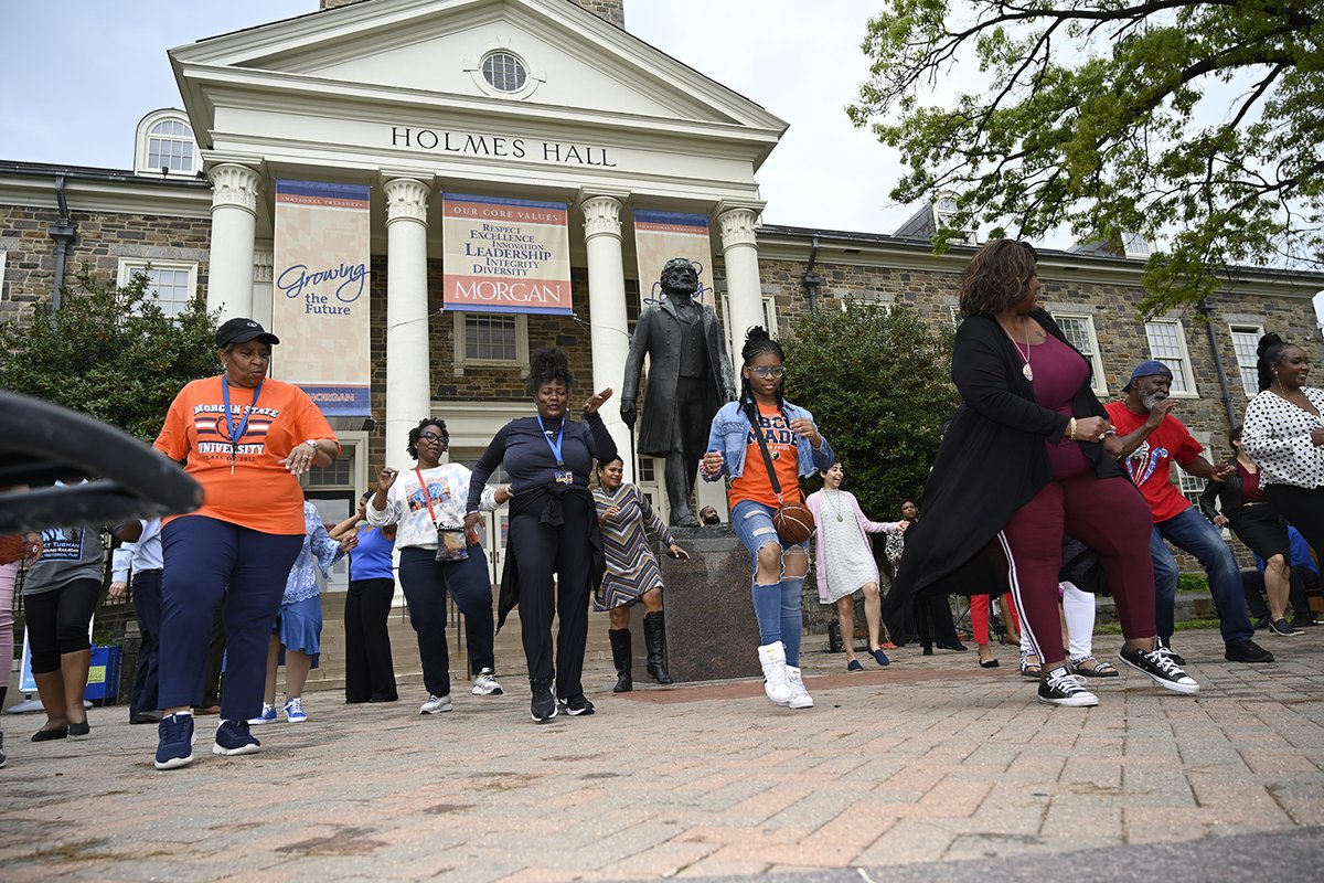MorganStateU's tweet photo. Are you ready for tomorrow's #GetMovingMorgan? Meet us on the Quad for a 15-minute midday boost on Wednesday at 2:15! https://t.co/gvF3nZ0EZY