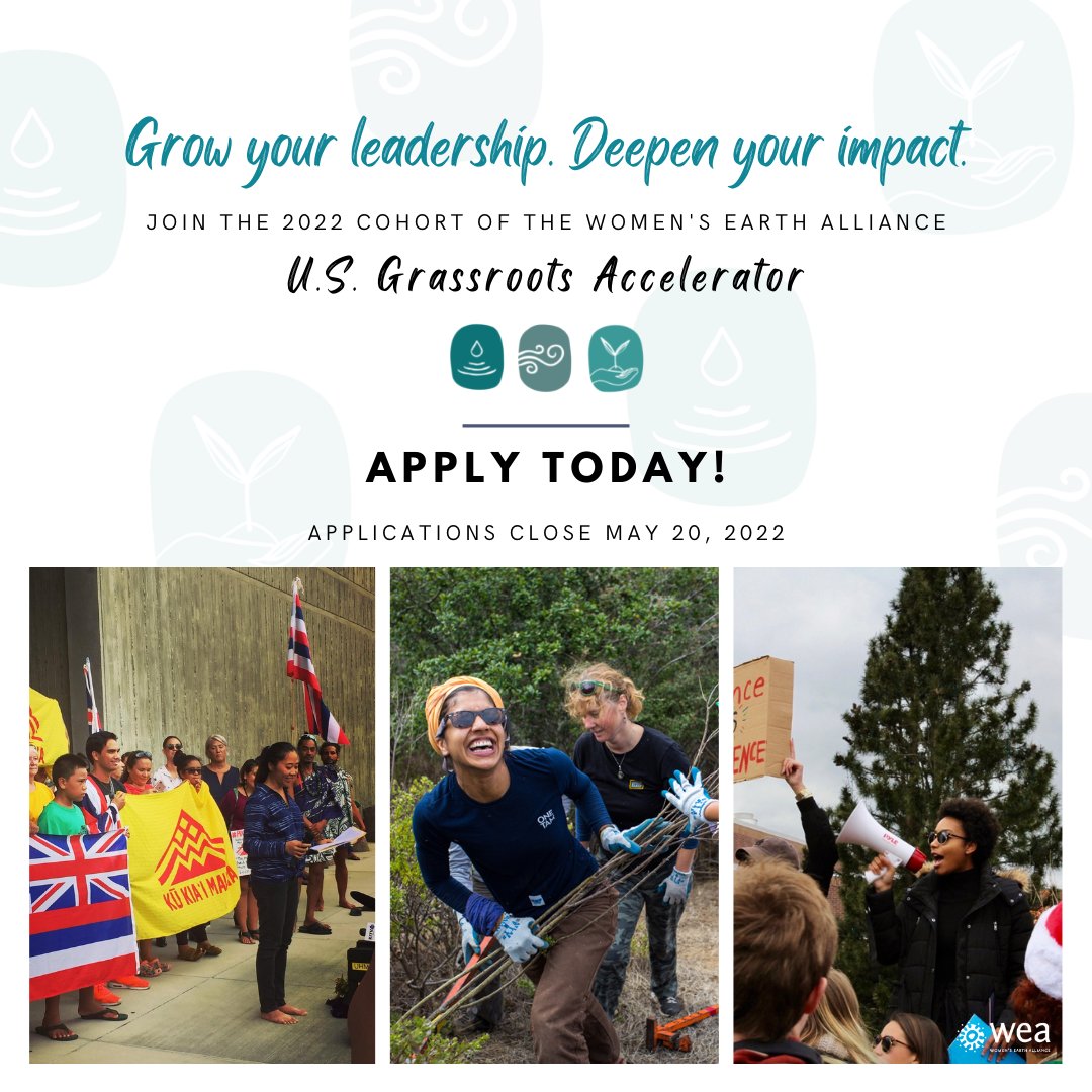 bradytoday's tweet photo. It's not too late! ⏳Nominate or apply for the next @WomensEarthAlly Women's Grassroots Accelerator. Deadline extended to June 6. #WomenClimateAccel #WomensEarthAlliance
https://t.co/YPqckJFSfG https://t.co/Dtk59sq0Cg